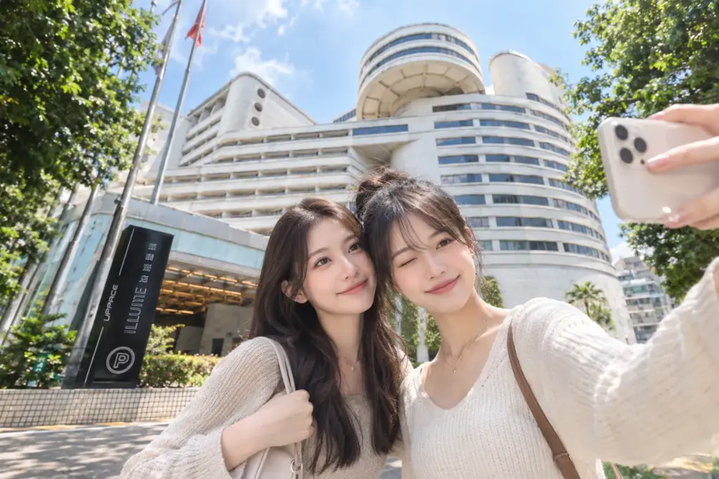 Selfie in front of Illume Taipei